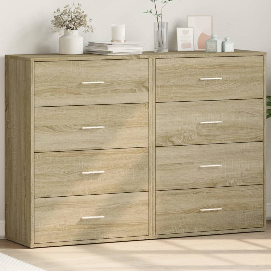 Sideboards 2 pcs Sonoma Oak 60x31x84 cm Engineered Wood